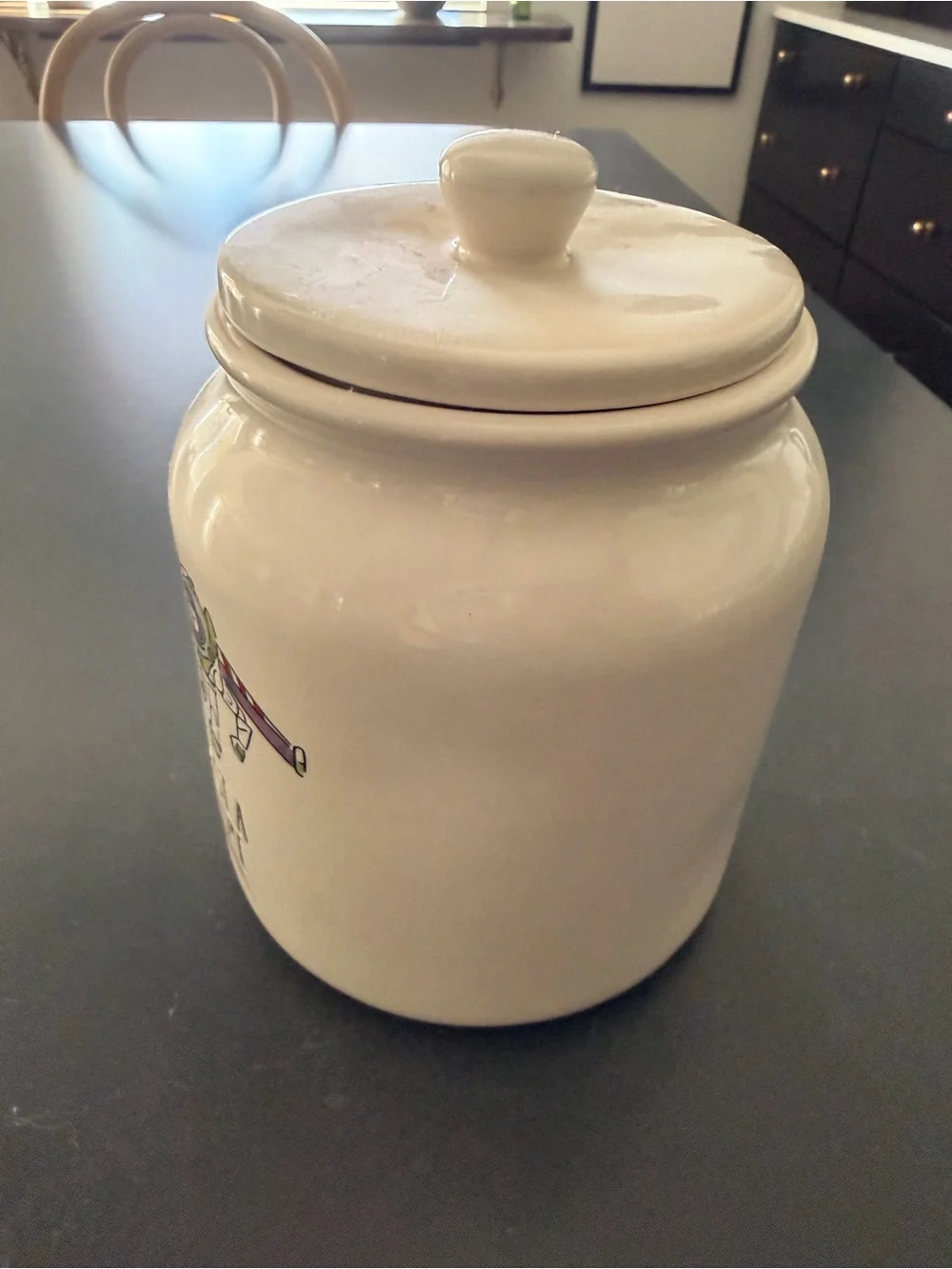Rae Dunn - Disneys Toy Story woody and buzz “you’ve got a friend in me” canister